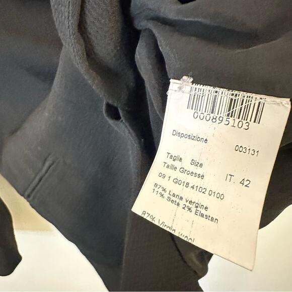 Piazza Sempione Long Black Italian Blazer Size IT 42 - Picture 4 of 8